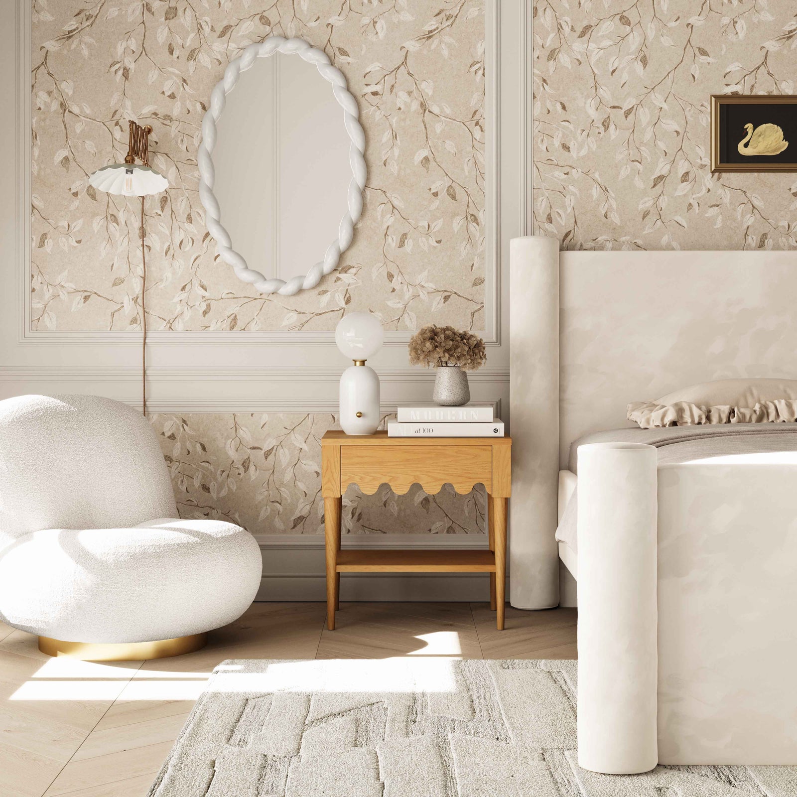 TOV Furniture Oodle Natural Ash Nightstand NIGHTSTANDS