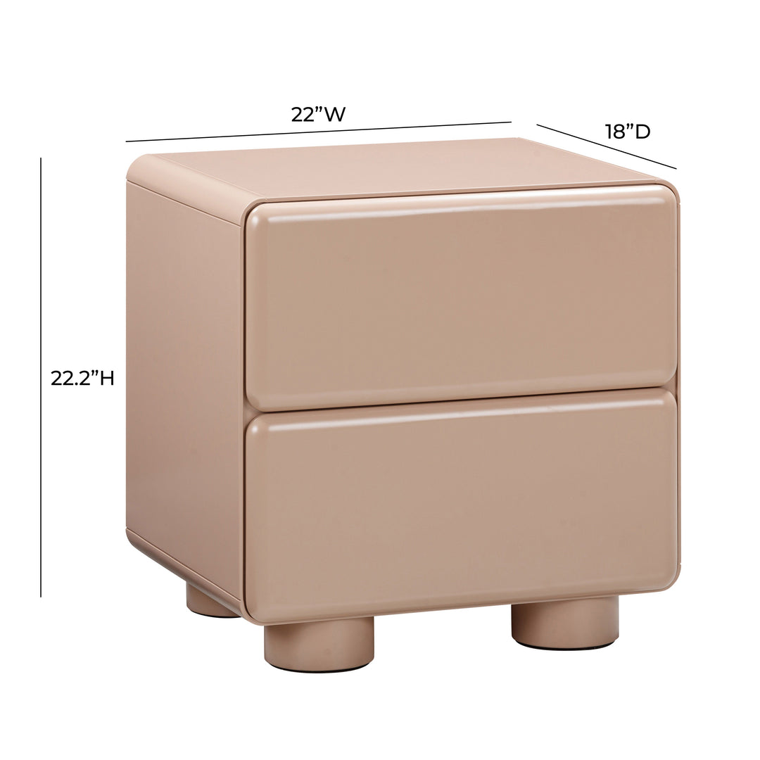 TOV Furniture Tammy Taupe Nightstand NIGHTSTANDS