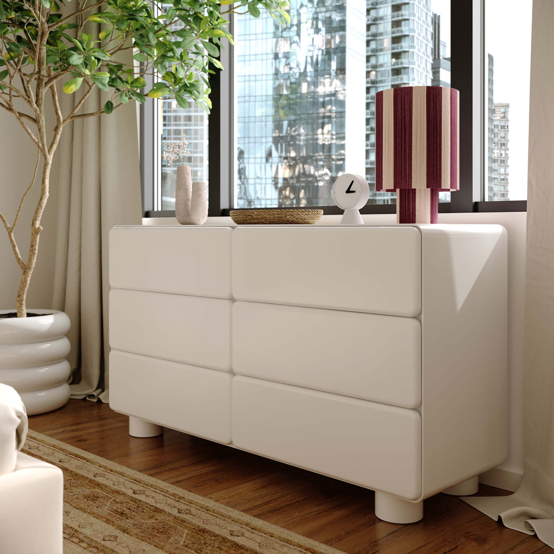 TOV Furniture Tammy White 6-Drawer Dresser DRESSERS