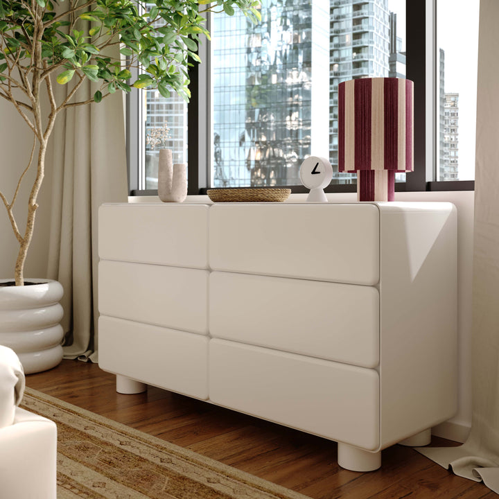 TOV Furniture Tammy White 6-Drawer Dresser DRESSERS