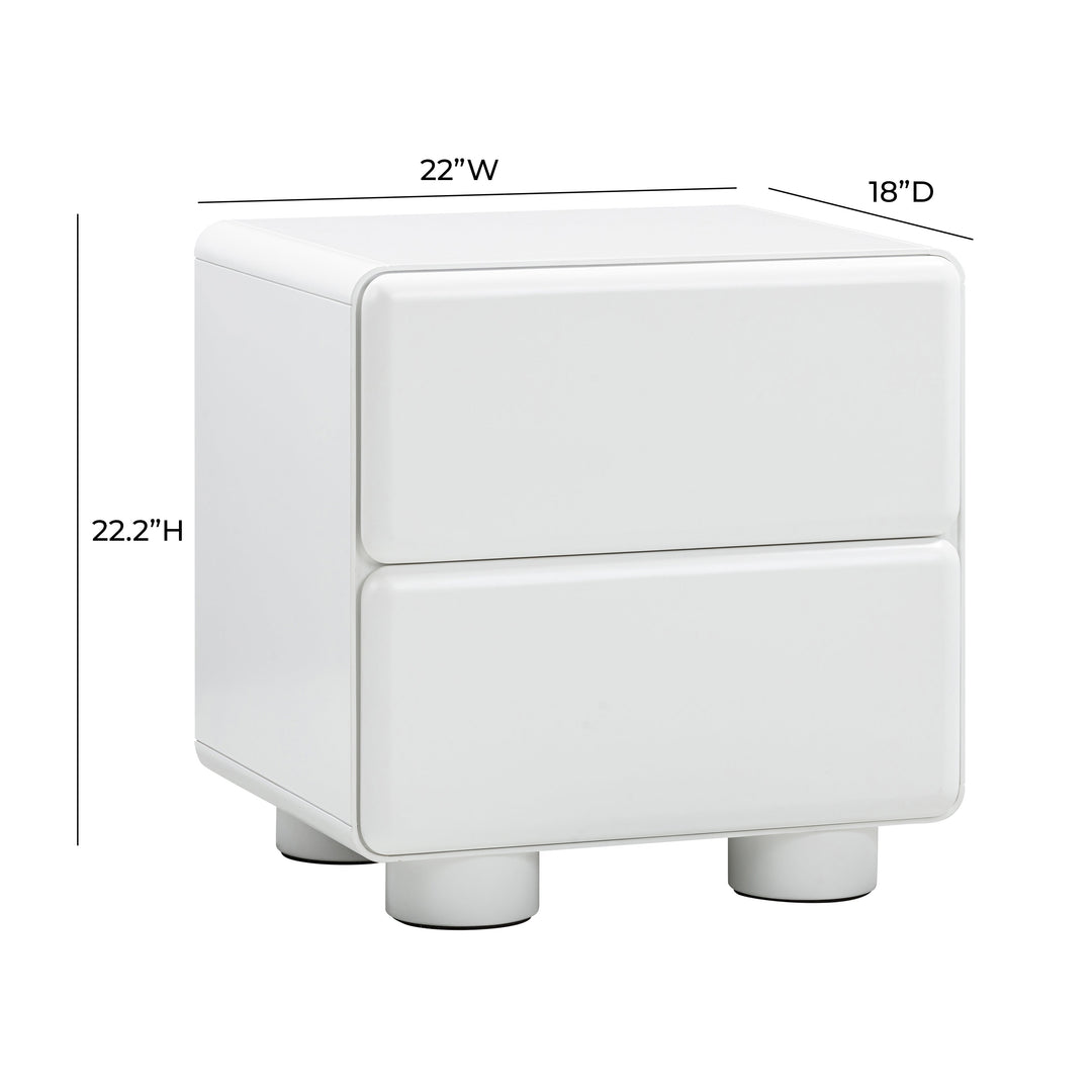 TOV Furniture Tammy White Nightstand NIGHTSTANDS