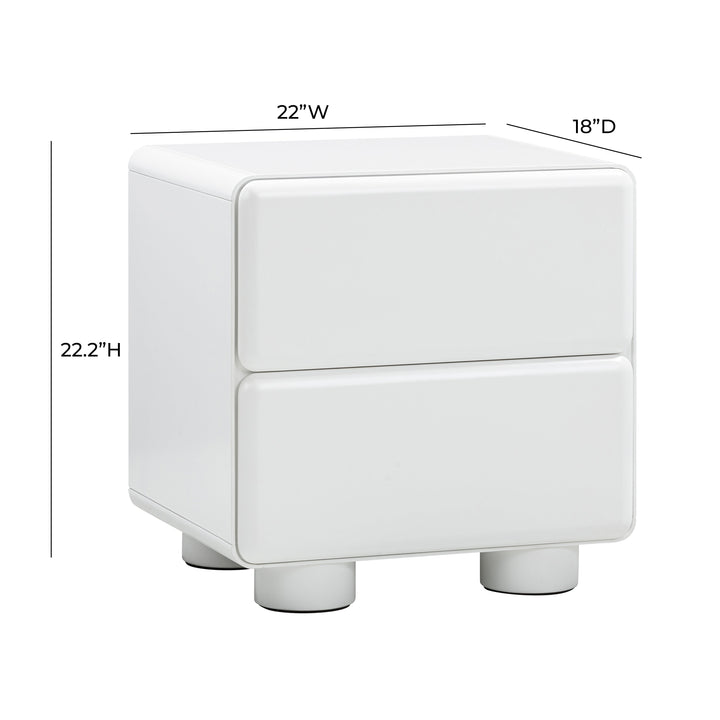 TOV Furniture Tammy White Nightstand NIGHTSTANDS