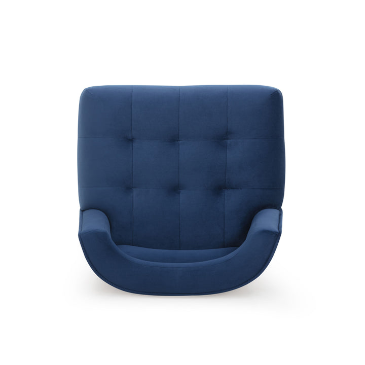 TOV Furniture Hart Navy Velvet Counter Stool OTTOMANS, POUFS, + STOOLS