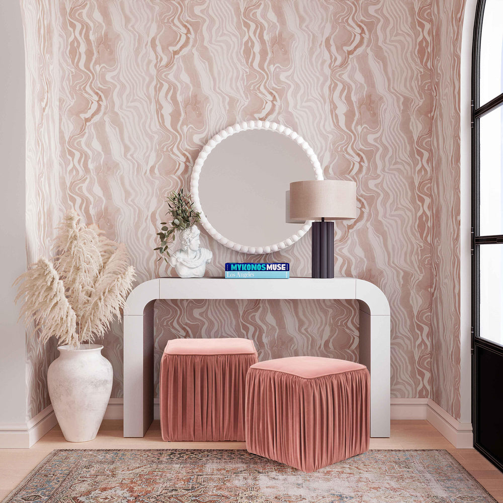 American Home Furniture | TOV Furniture - Baria White Wooden Mirror