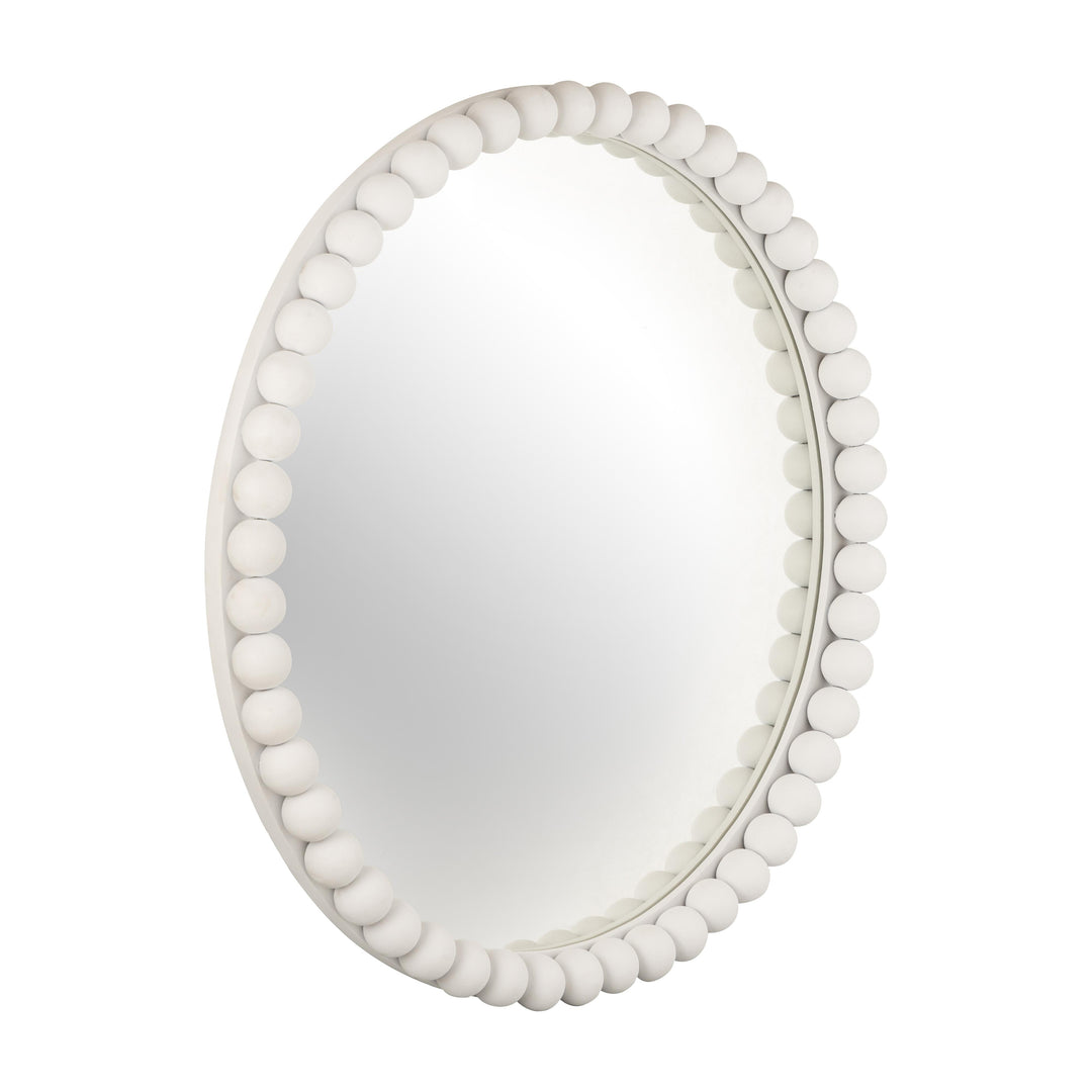 American Home Furniture | TOV Furniture - Baria White Wooden Mirror