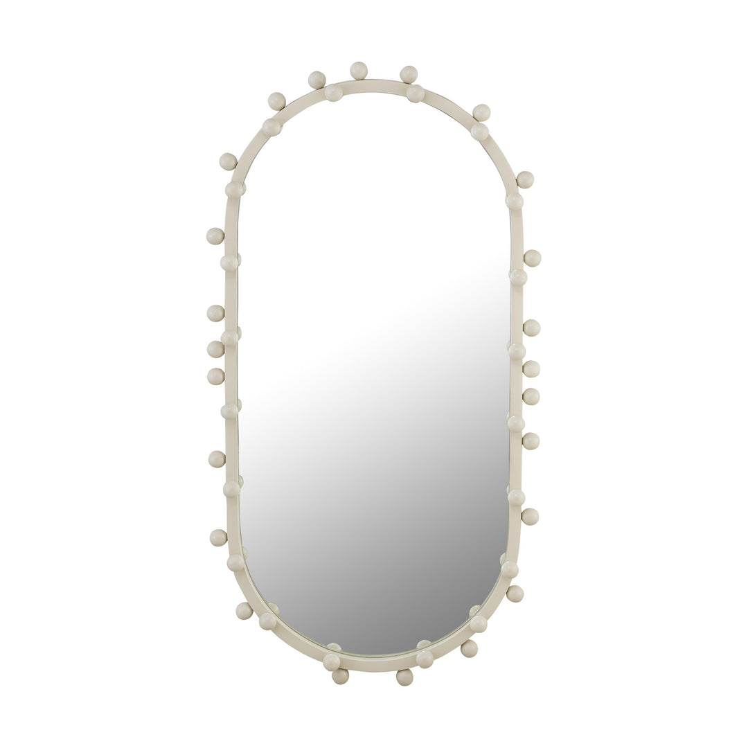 American Home Furniture | TOV Furniture - Bubbles Ivory Large Oval Wall Mirror