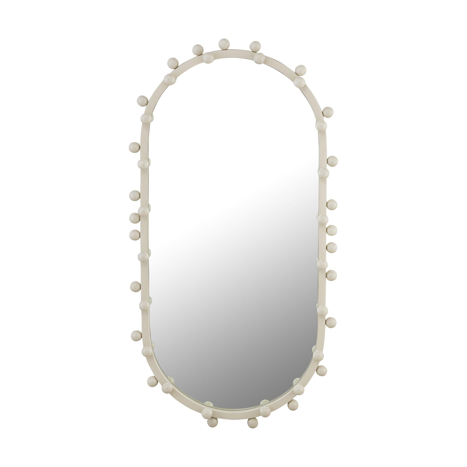 TOV Furniture Bubbles Ivory Large Oval Wall Mirror WALL MIRRORS