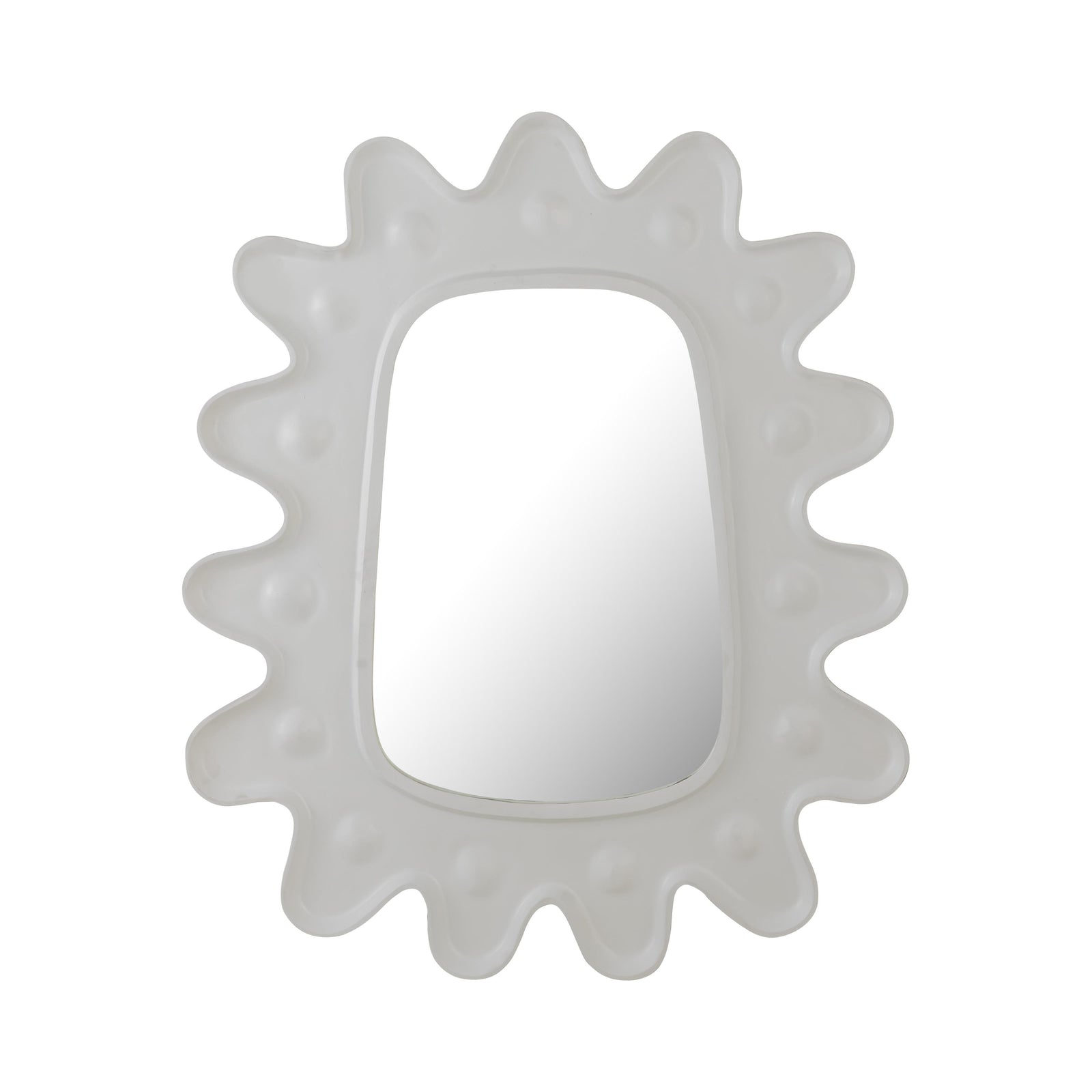 TOV Furniture Genesis Mirror in White WALL MIRRORS