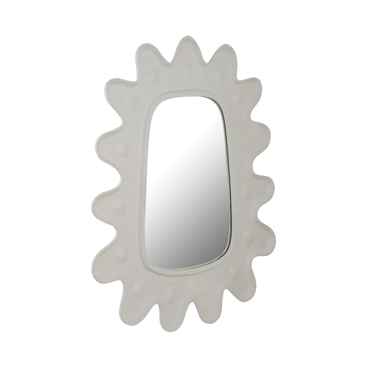 TOV Furniture Genesis Mirror in White WALL MIRRORS