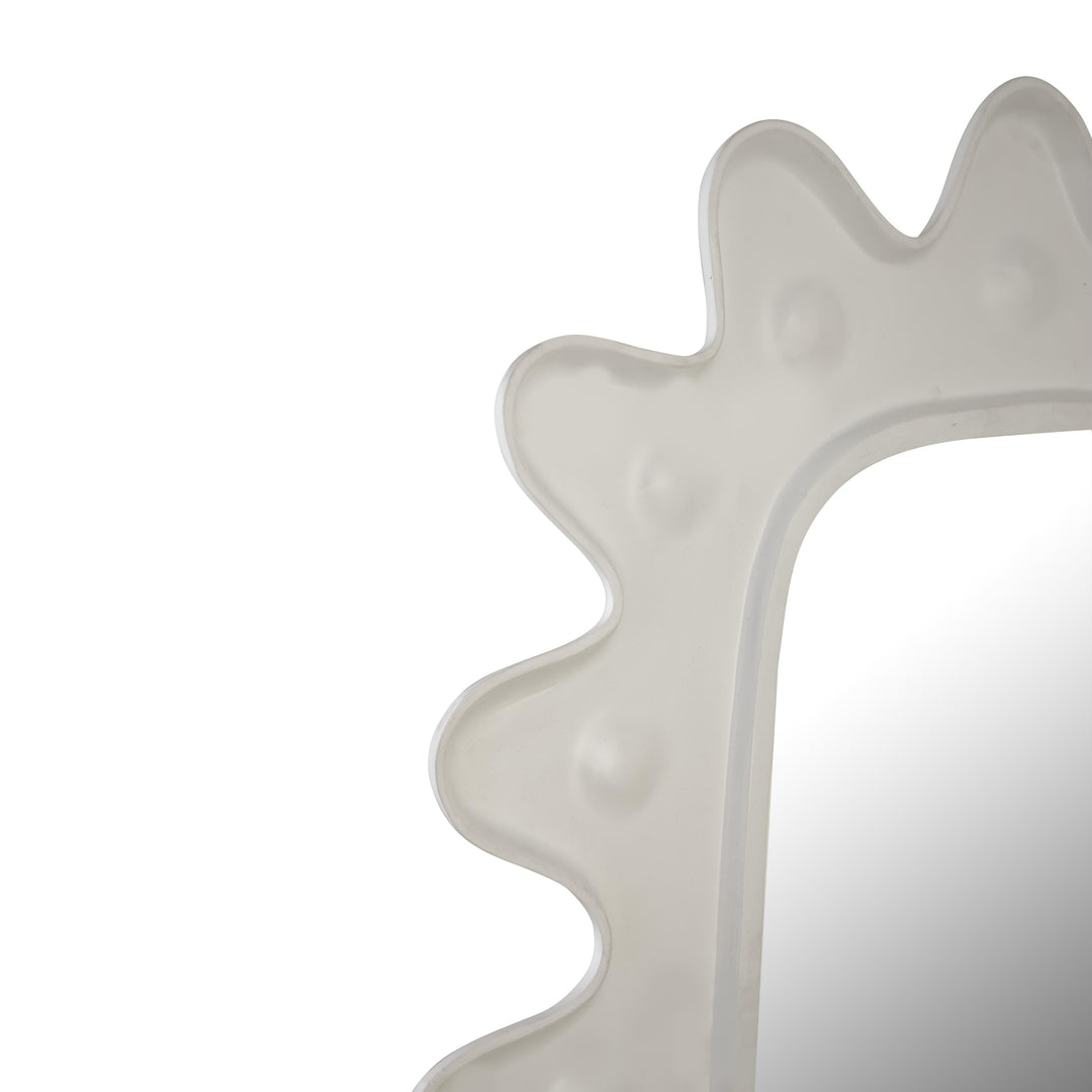 TOV Furniture Genesis Mirror in White WALL MIRRORS