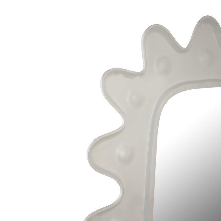 TOV Furniture Genesis Mirror in White WALL MIRRORS