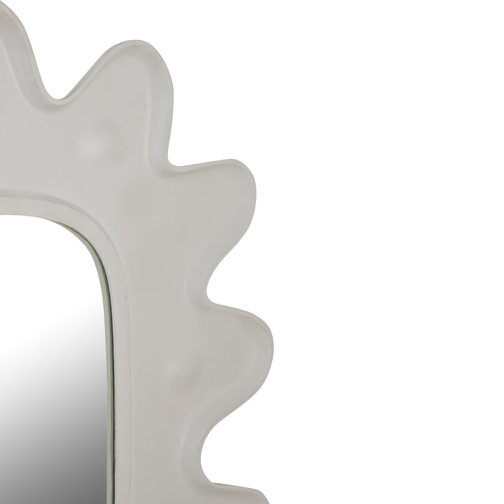TOV Furniture Genesis Mirror in White WALL MIRRORS