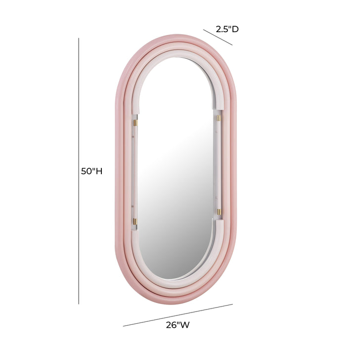 American Home Furniture | TOV Furniture - Neon Wall Mirror in Pink