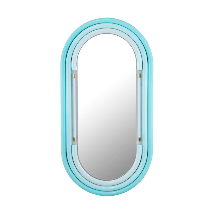 American Home Furniture | TOV Furniture - Neon Wall Mirror in Blue