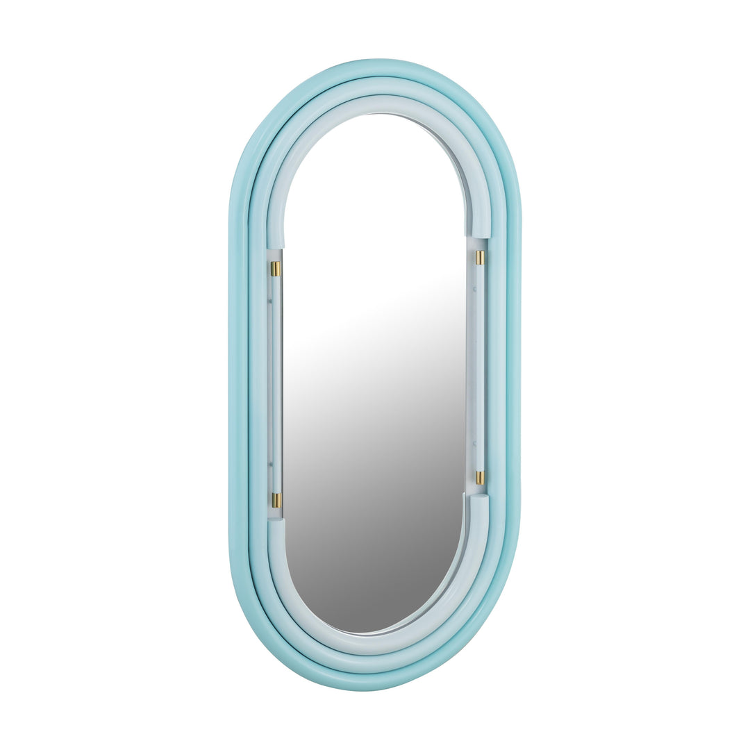 American Home Furniture | TOV Furniture - Neon Wall Mirror in Blue