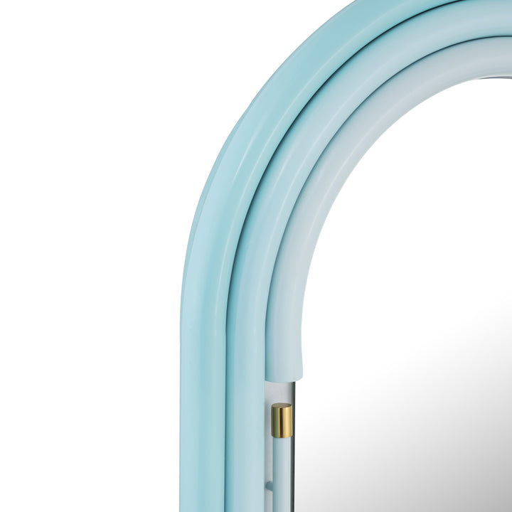 American Home Furniture | TOV Furniture - Neon Wall Mirror in Blue