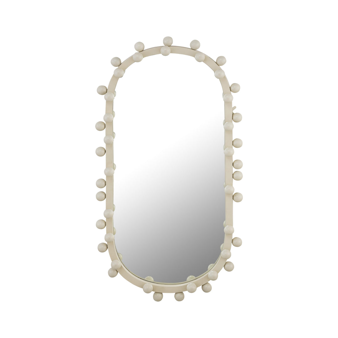 American Home Furniture | TOV Furniture - Bubbles Ivory Oval Wall Mirror