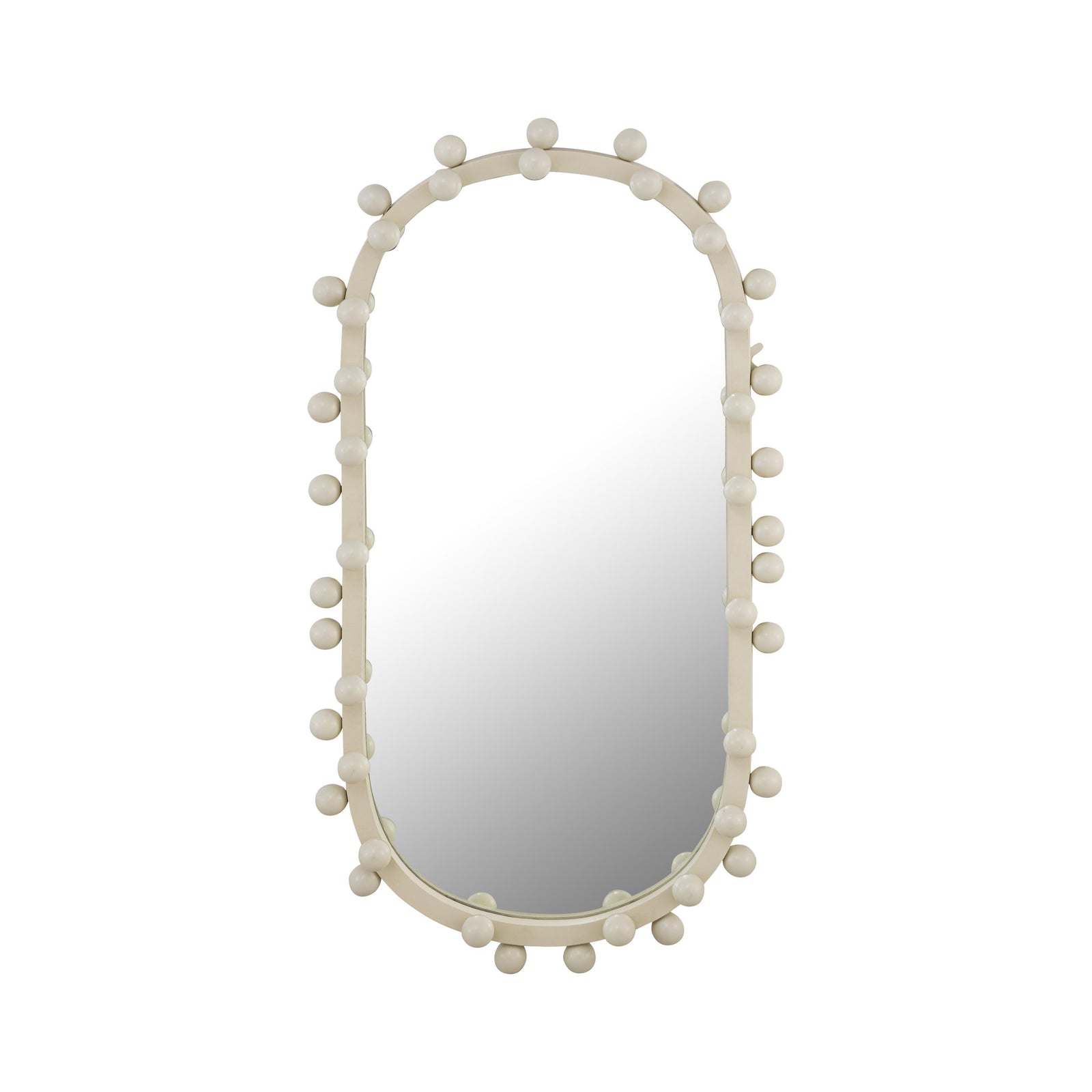 TOV Furniture Bubbles Ivory Oval Wall Mirror WALL MIRRORS