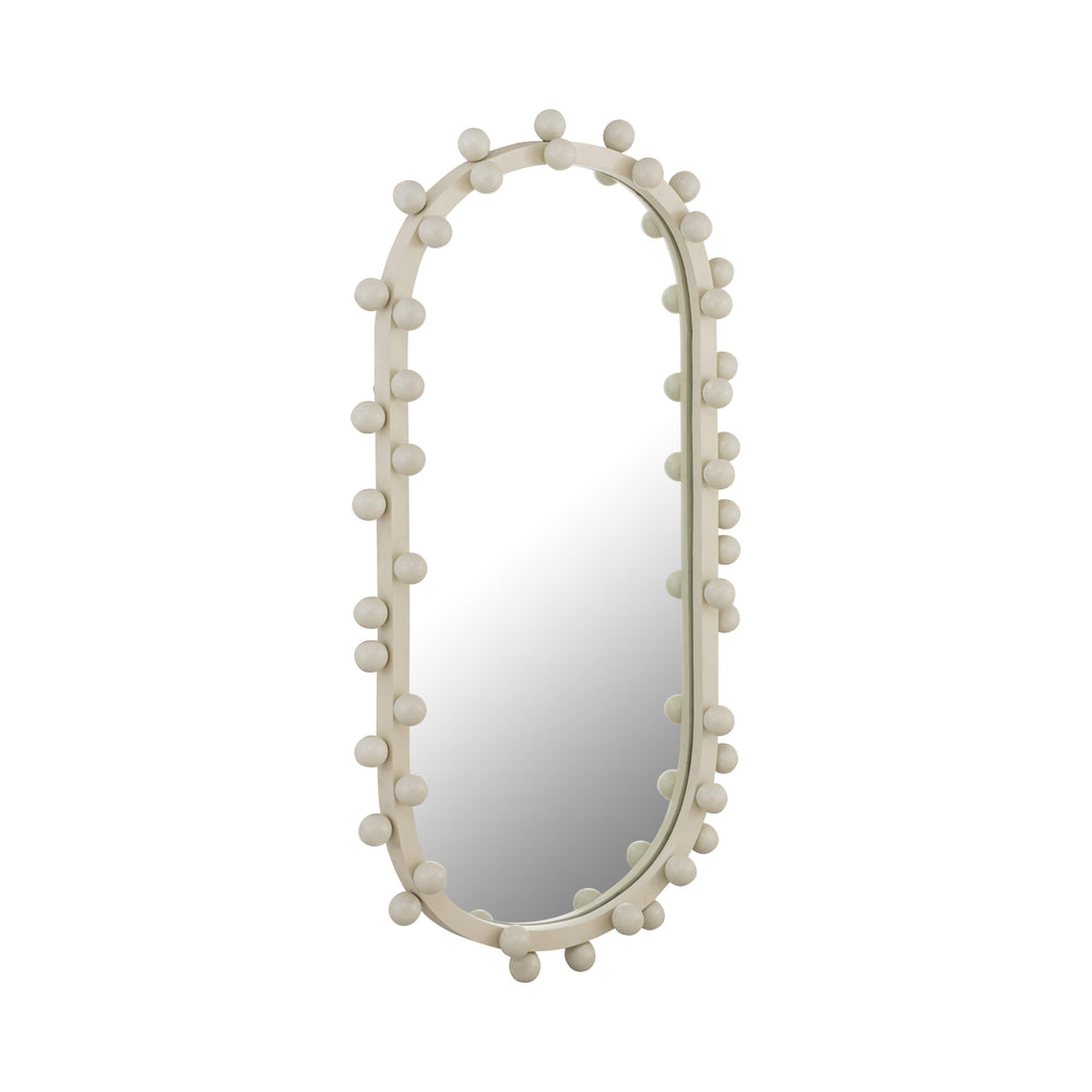 American Home Furniture | TOV Furniture - Bubbles Ivory Oval Wall Mirror