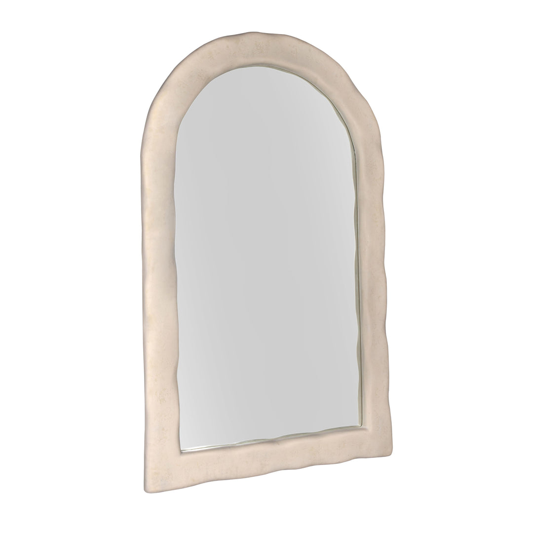 American Home Furniture | TOV Furniture - Kaia Cream Textured Floor Mirror