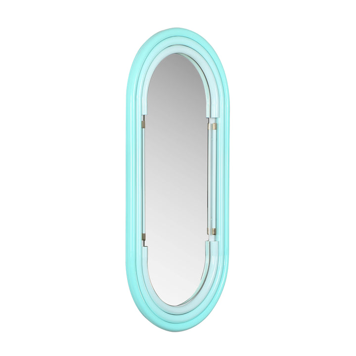 American Home Furniture | TOV Furniture - Neon Large Wall Mirror in Blue