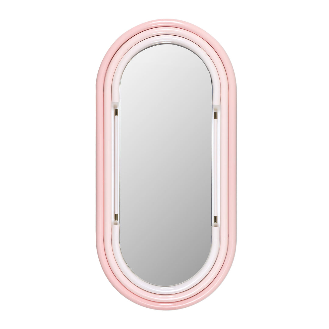 American Home Furniture | TOV Furniture - Neon Large Wall Mirror in Pink