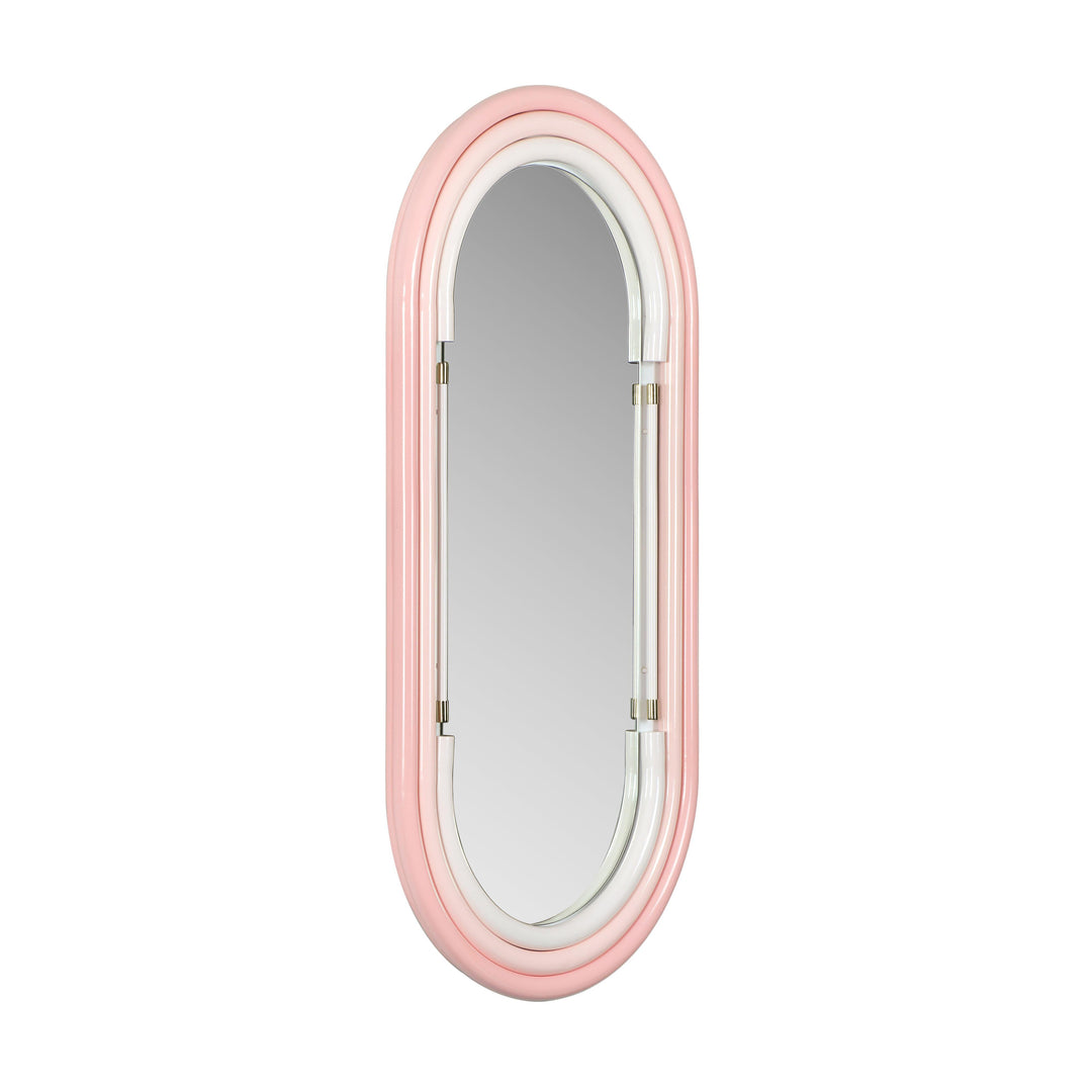 American Home Furniture | TOV Furniture - Neon Large Wall Mirror in Pink