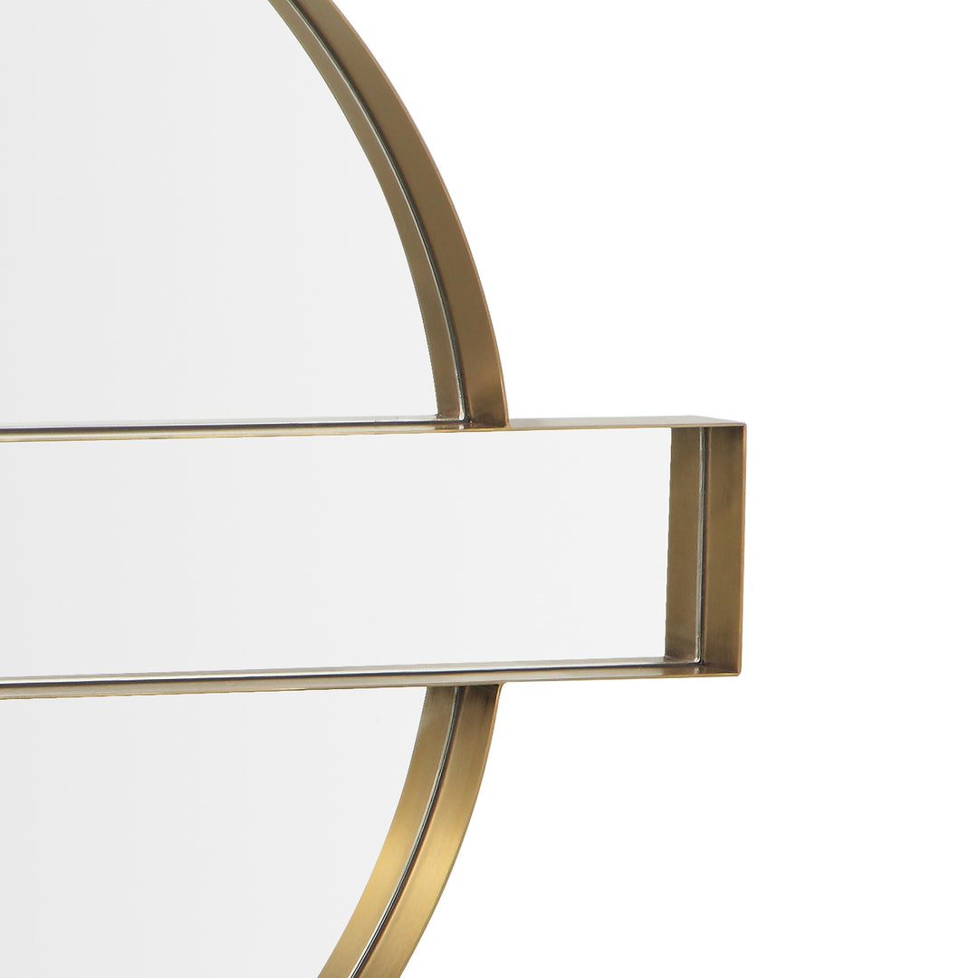 TOV Furniture Carri Gold Round Wall Mirror WALL MIRRORS