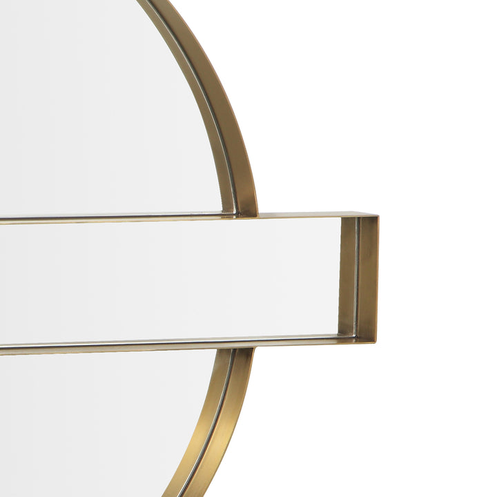 TOV Furniture Carri Gold Round Wall Mirror WALL MIRRORS