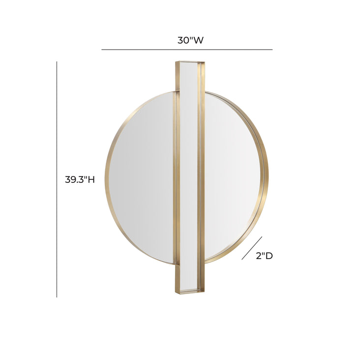 TOV Furniture Carri Gold Round Wall Mirror WALL MIRRORS