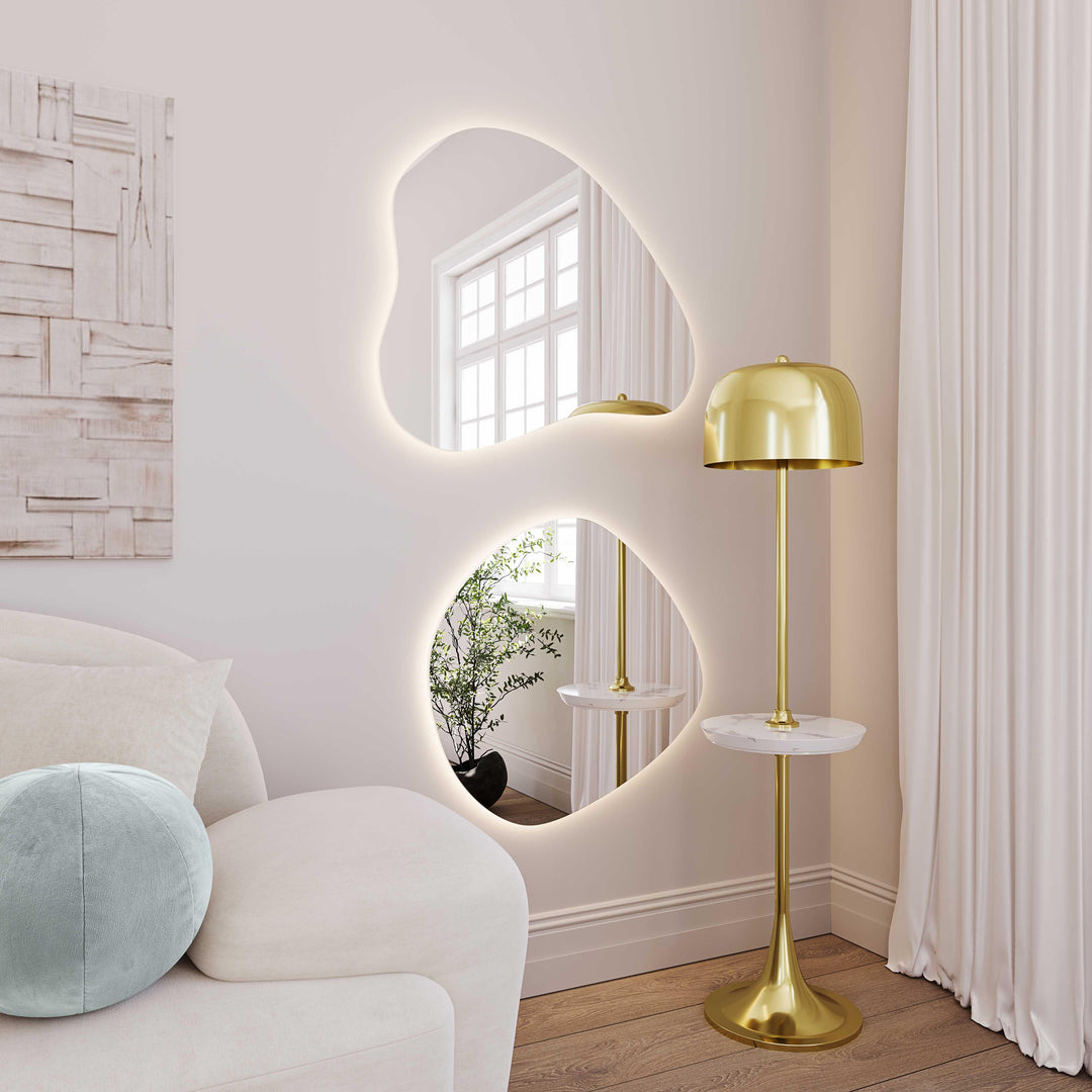 American Home Furniture | TOV Furniture - Phoebe LED Teardrop Wall Mirror