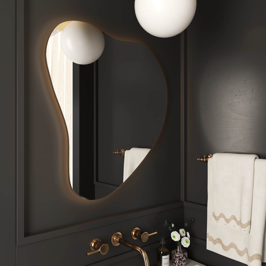 American Home Furniture | TOV Furniture - Phoebe LED Teardrop Wall Mirror