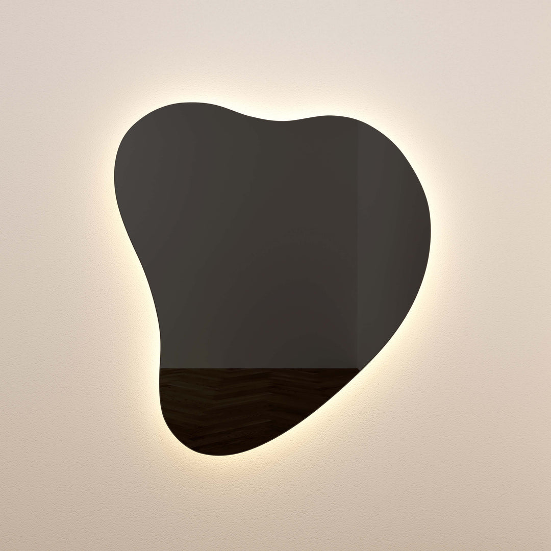 American Home Furniture | TOV Furniture - Phoebe LED Teardrop Black Tinted Wall Mirror