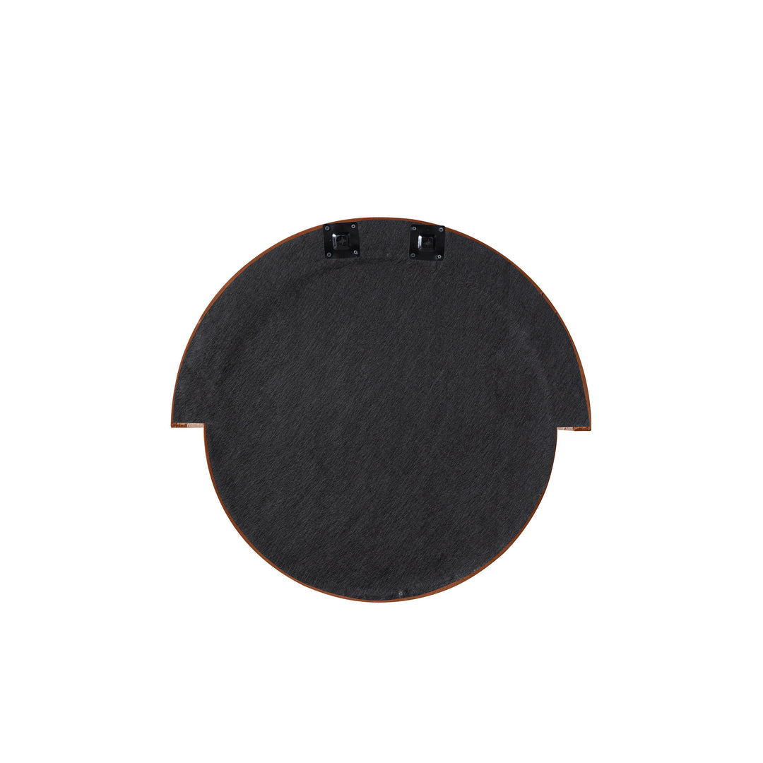 American Home Furniture | TOV Furniture - Lally Terracotta Velvet Round Wall Mirror