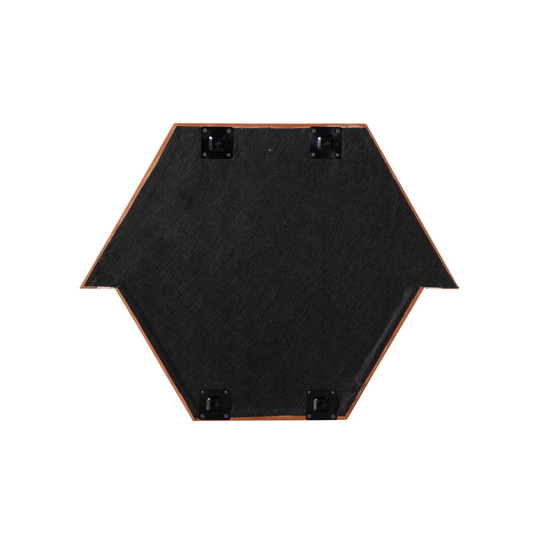 American Home Furniture | TOV Furniture - Lally Terracotta Velvet Prism Wall Mirror