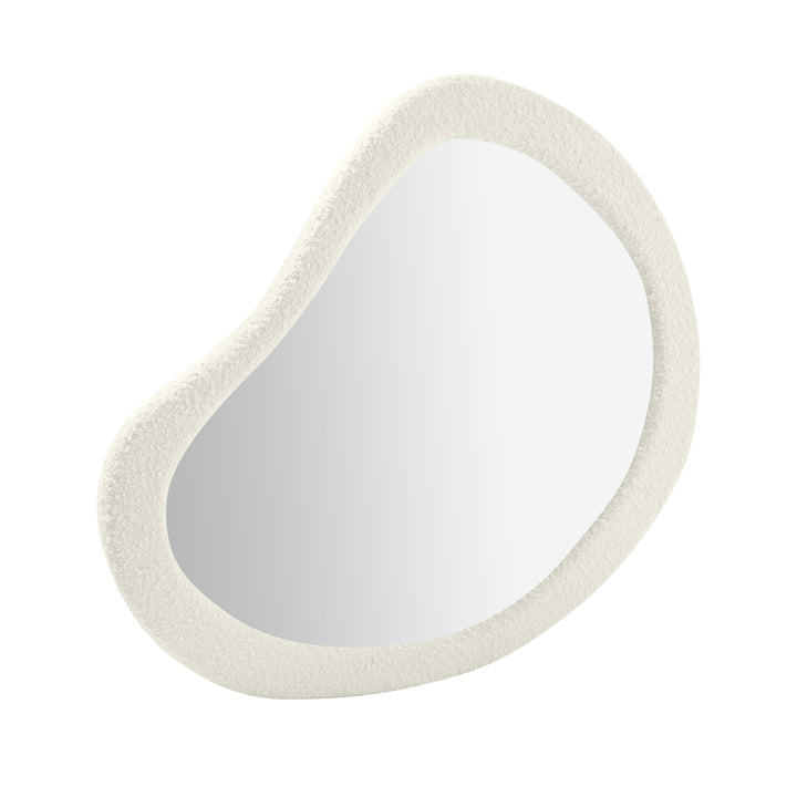 American Home Furniture | TOV Furniture - Klaryss Teardrop Boucle Mirror