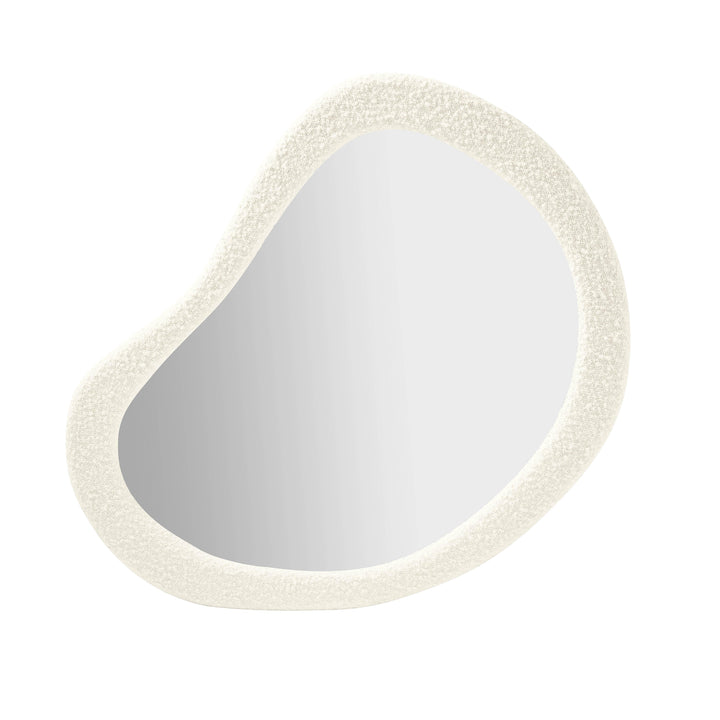 American Home Furniture | TOV Furniture - Klaryss Teardrop Boucle Mirror