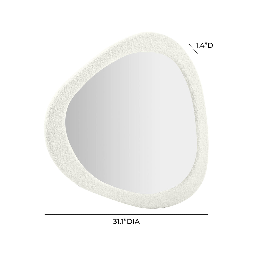 American Home Furniture | TOV Furniture - Klaryss Boucle Triangular Mirror