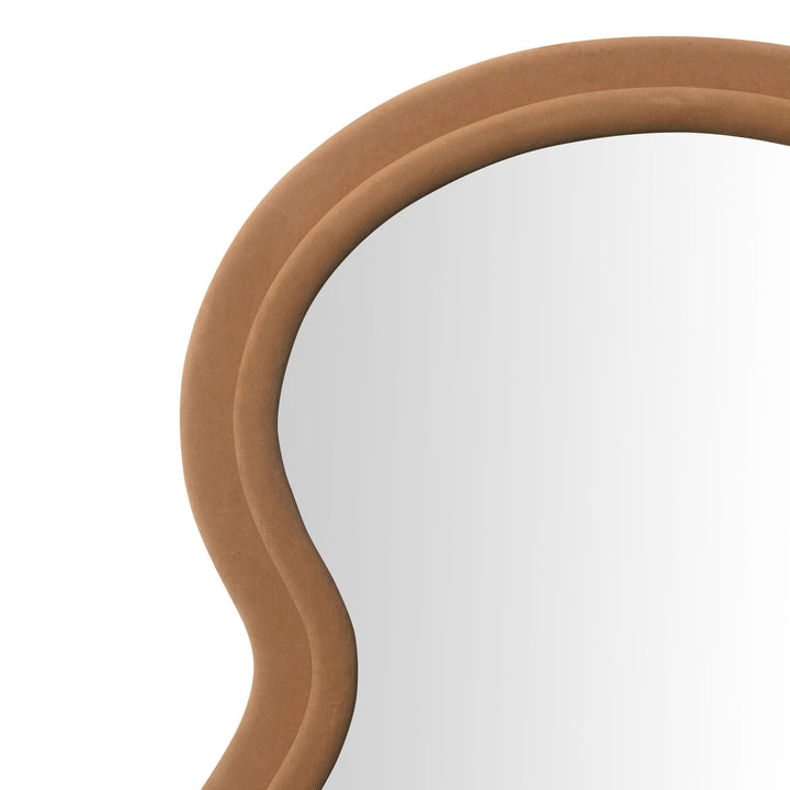 American Home Furniture | TOV Furniture - Rhodes Cinnamon Velvet 70" Floor Mirror