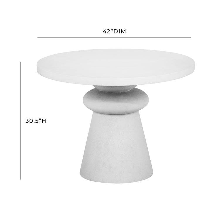 TOV Furniture Lupita White 42" Dinette Table DINING TABLES