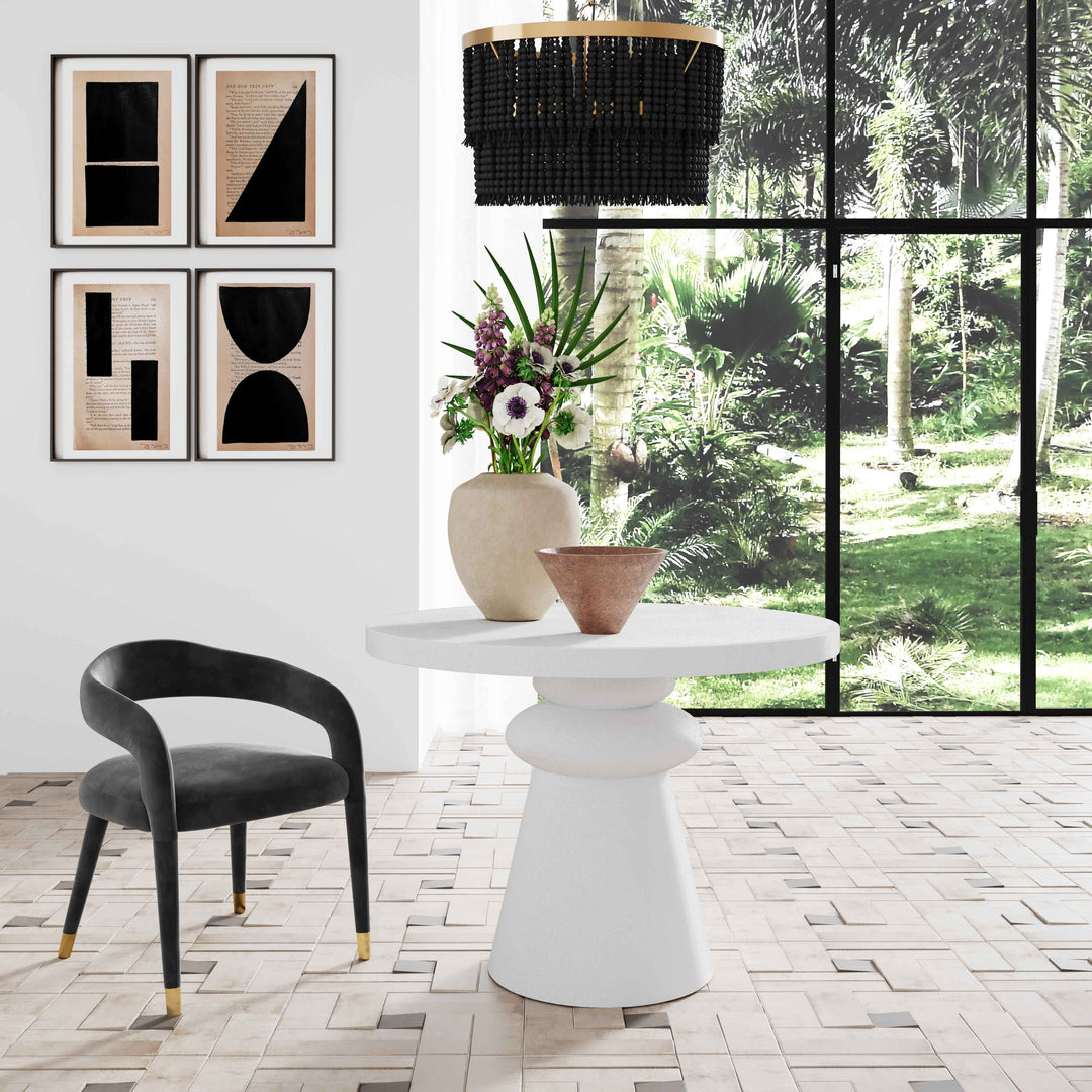 American Home Furniture | TOV Furniture - Lupita White 42" Dinette Table