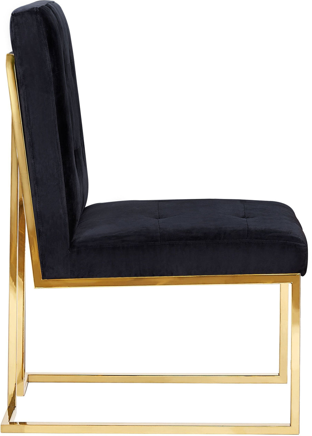 American Home Furniture | TOV Furniture - Akiko Black Velvet Chair - Set of 2