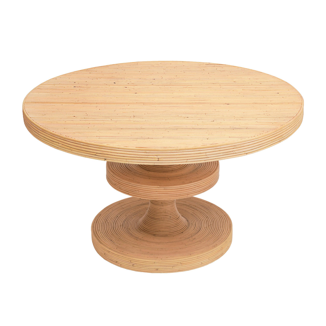 American Home Furniture | TOV Furniture - Apollonia Natural Rattan Round Dining Table