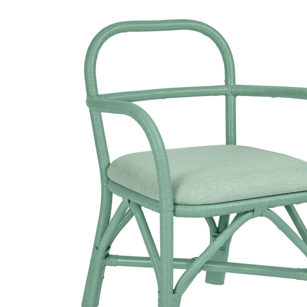 American Home Furniture | TOV Furniture - Ginny Green Rattan Dining Chair