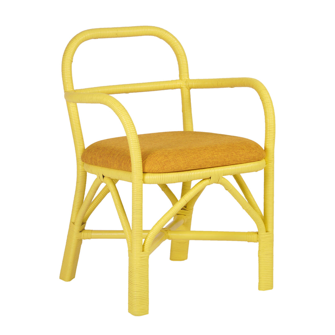 American Home Furniture | TOV Furniture - Ginny Yellow Rattan Dining Chair