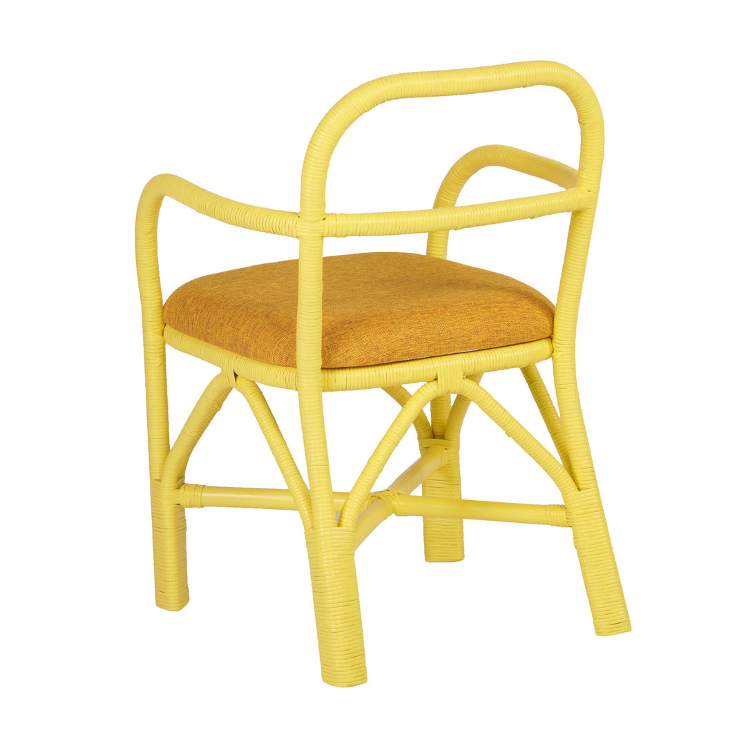 TOV Furniture Ginny Yellow Rattan Dining Chair - Set of 2 DINING CHAIRS