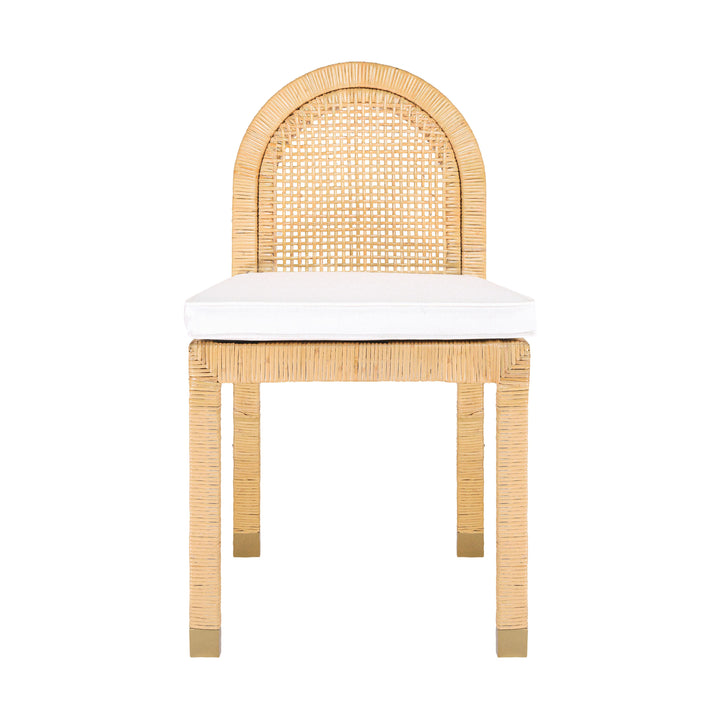 American Home Furniture | TOV Furniture - Amara Natural Rattan Arched Back Dining Chair