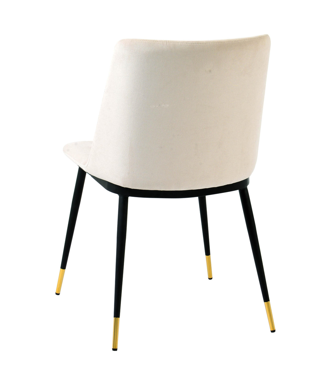 American Home Furniture | TOV Furniture - Evora Cream Velvet Chair - Gold Legs (Set of 2)