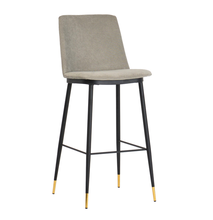 American Home Furniture | TOV Furniture - Evora Grey Velvet Counter Stool (Set of 2)