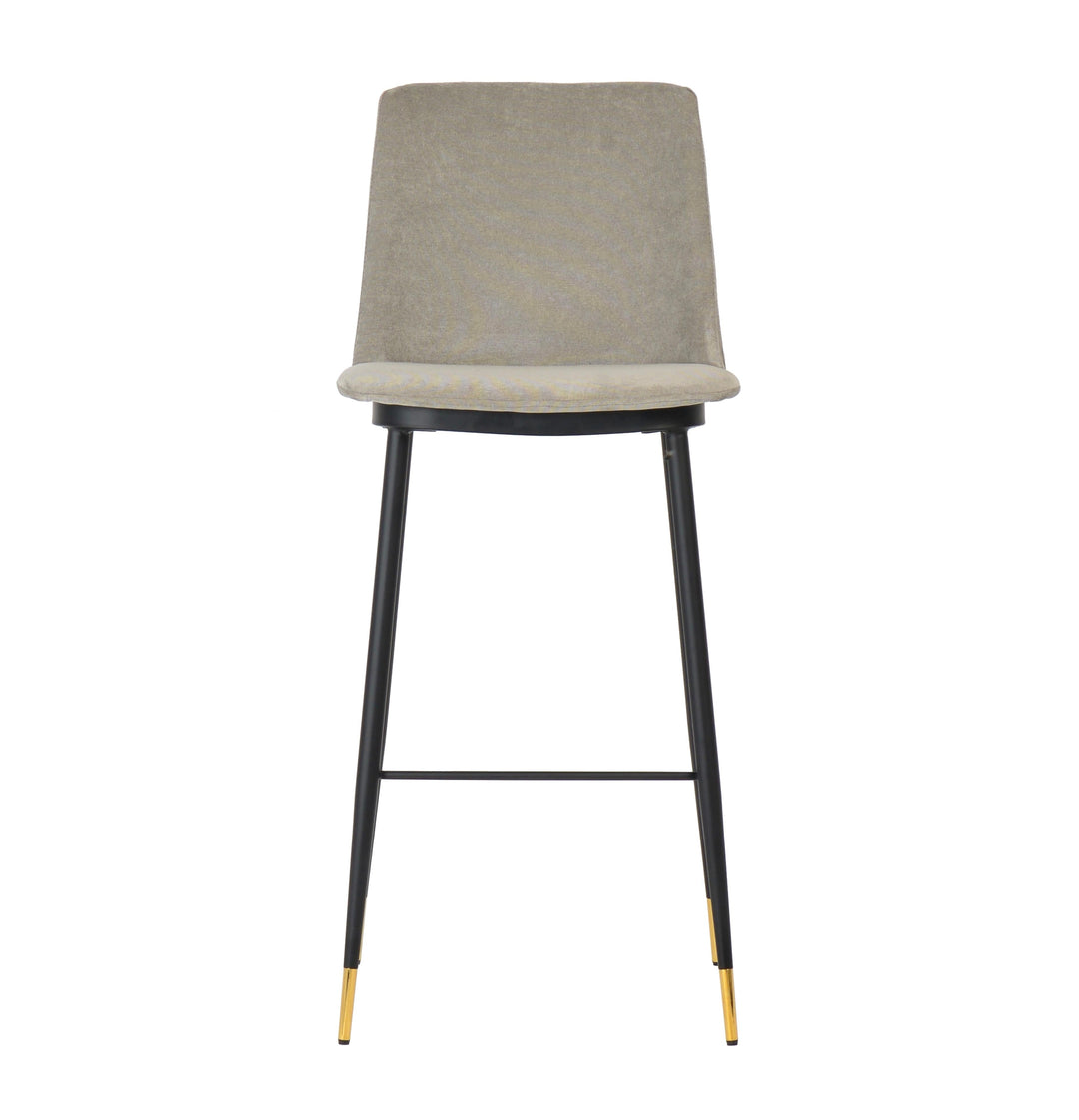 TOV Furniture Evora Grey Velvet Counter Stool (Set of 2) OTTOMANS, POUFS, + STOOLS